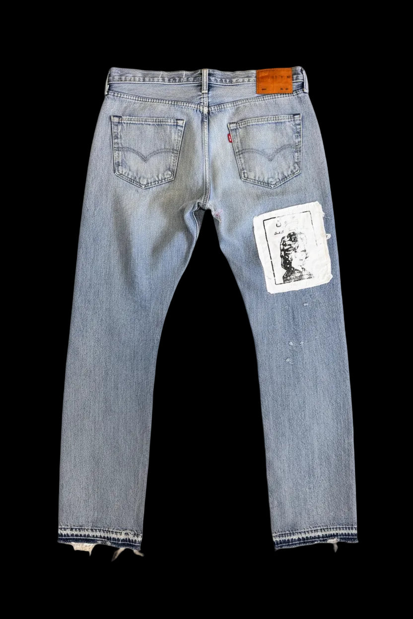 Split repair denim 34W 32L