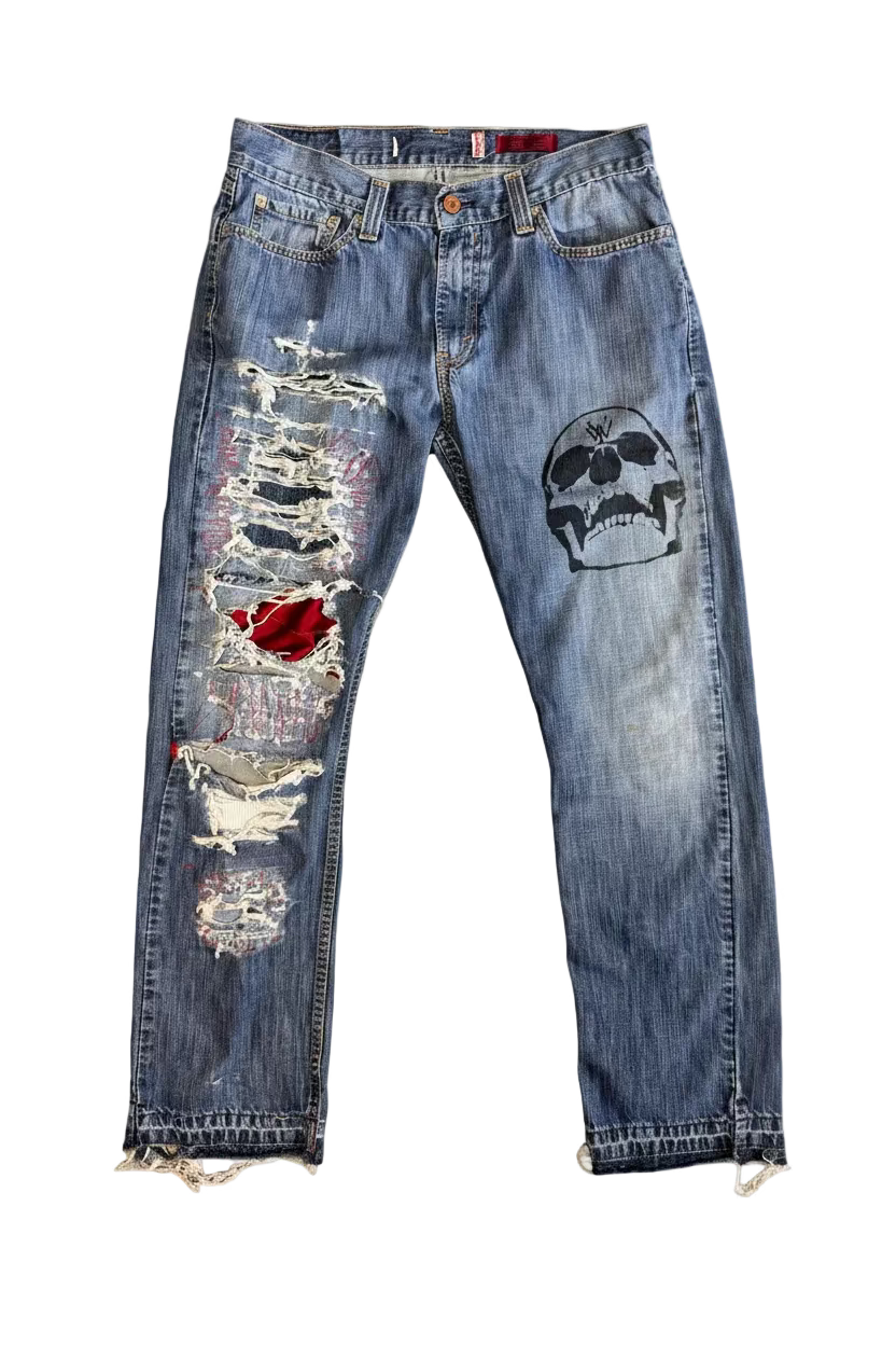 Split repair denim 32W 30L