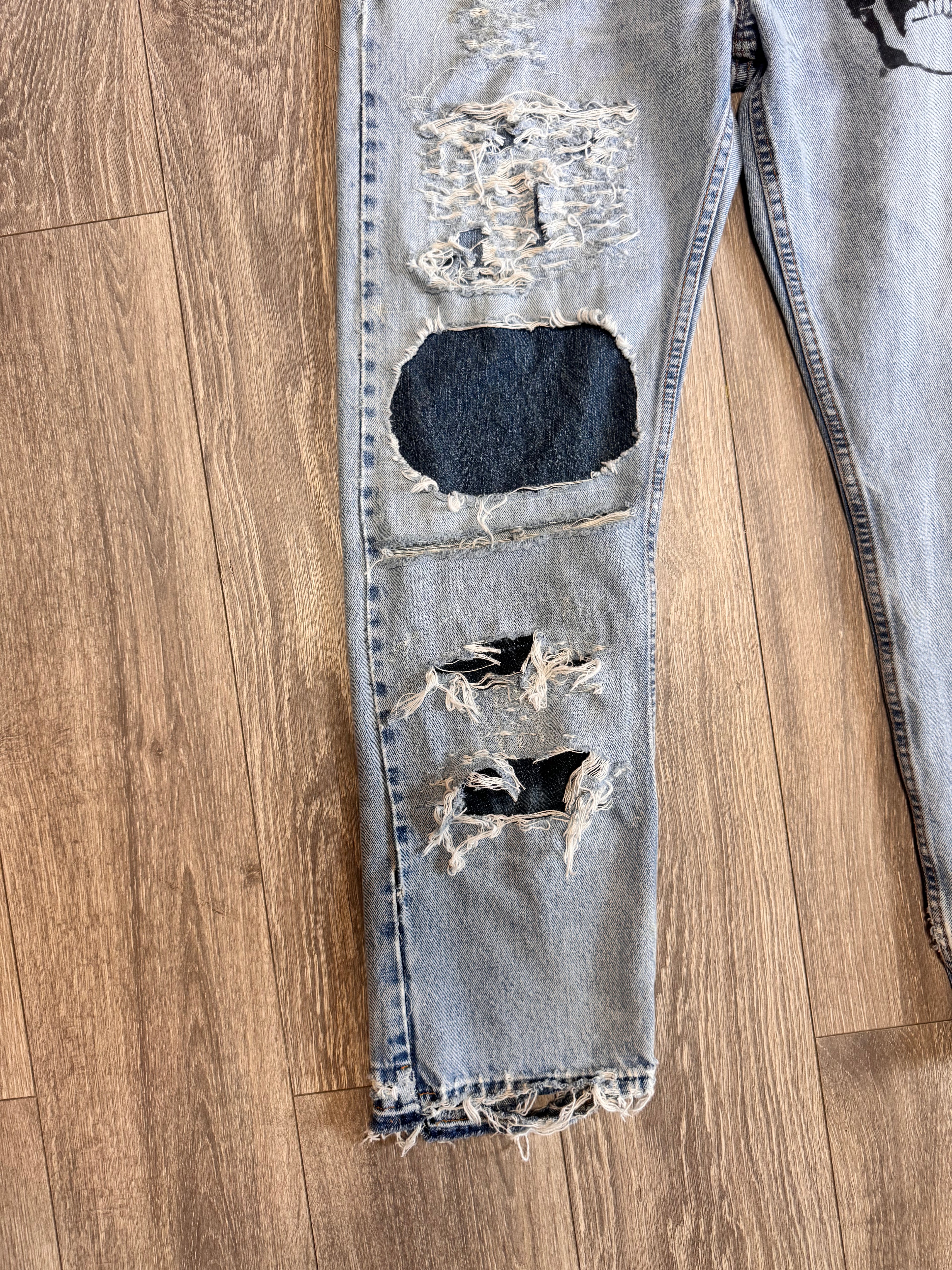 Split repair denim 36W 30L