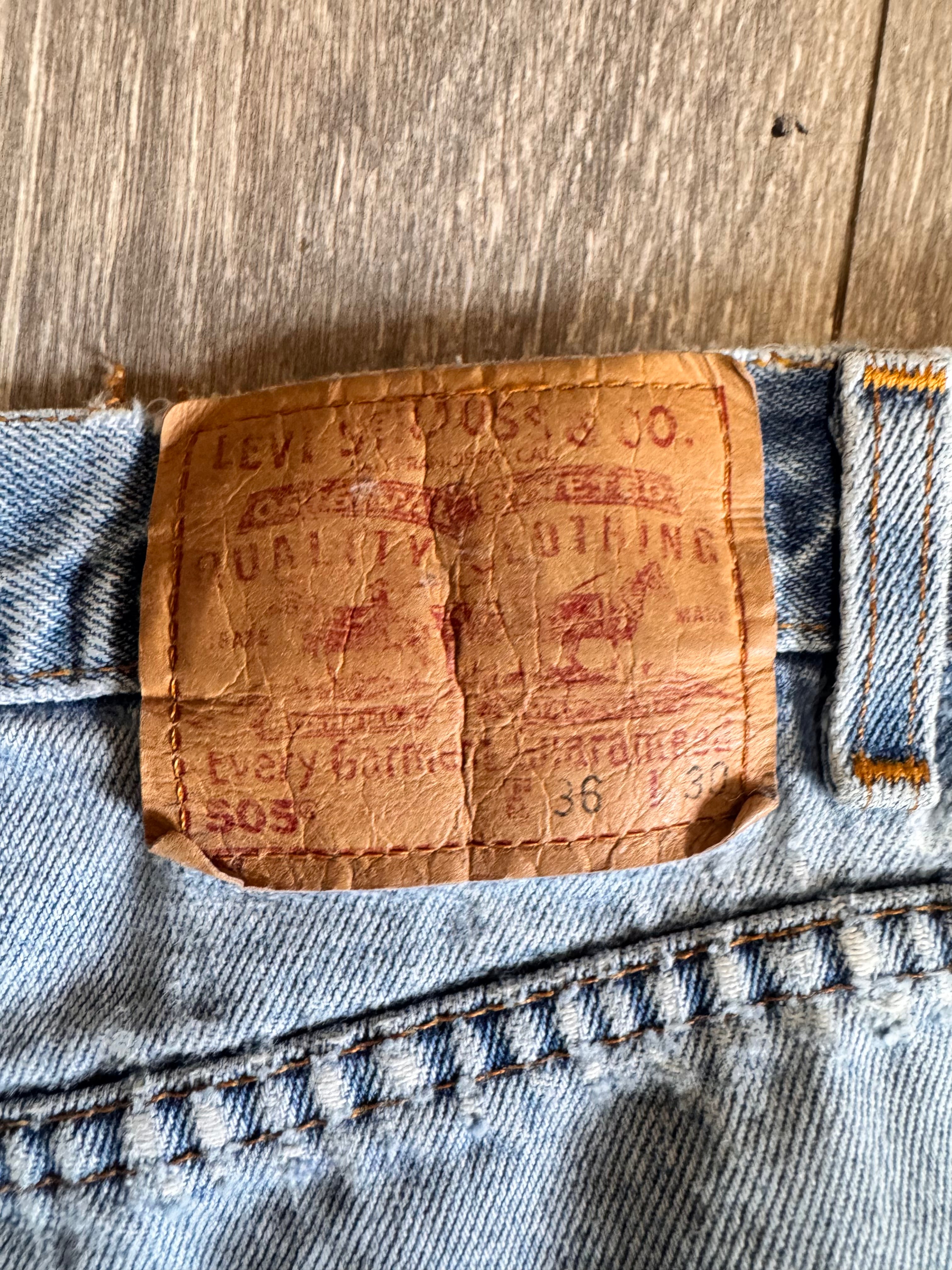 Split repair denim 36W 30L
