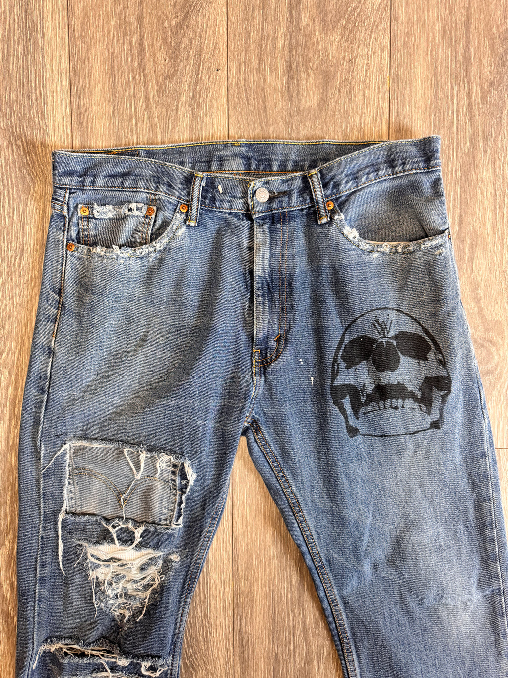 Split repair denim 36W 30L