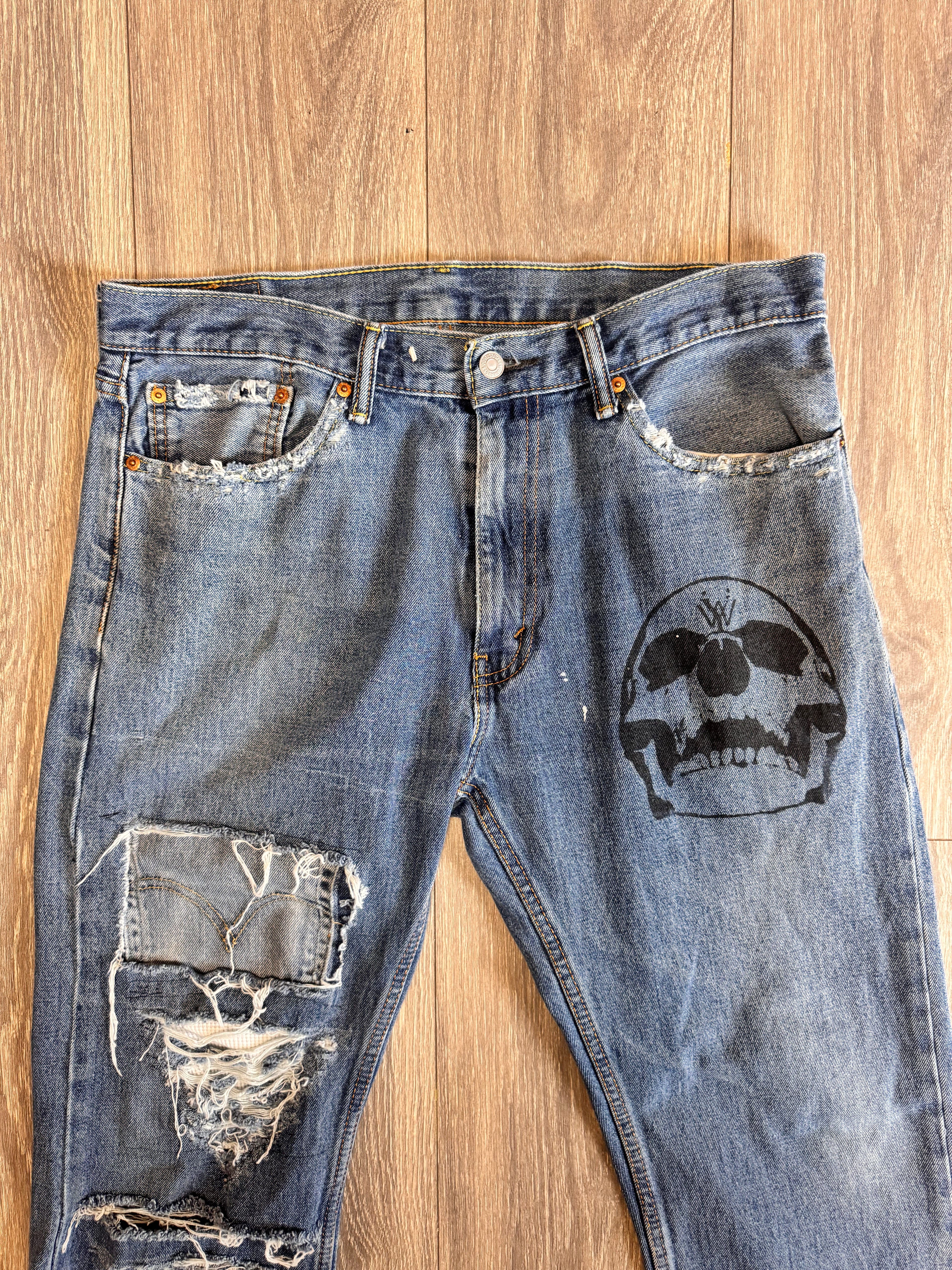 Split repair denim 36W 30L