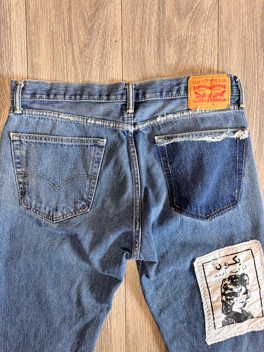 Split repair denim 36W 30L