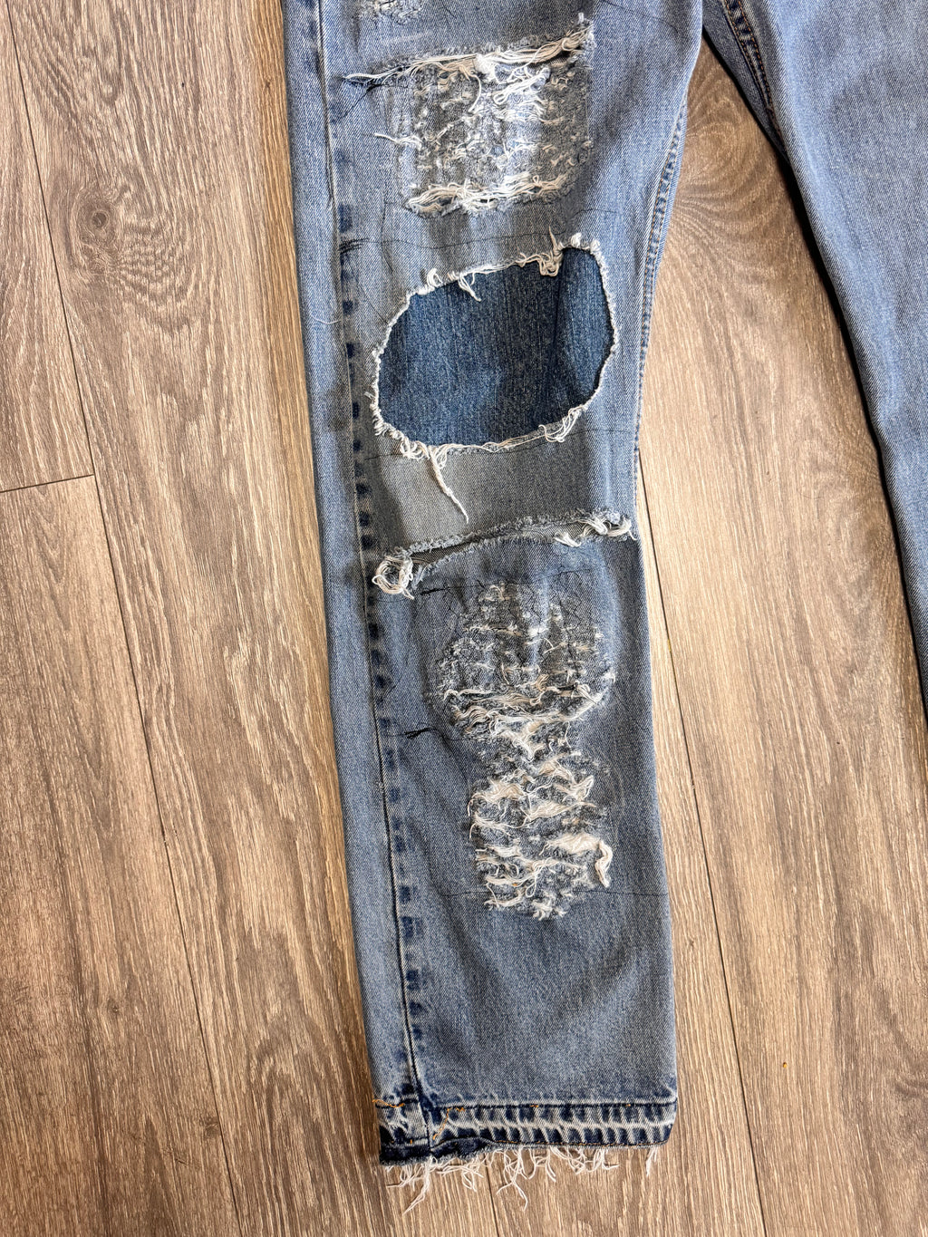Split repair denim 36W 34L