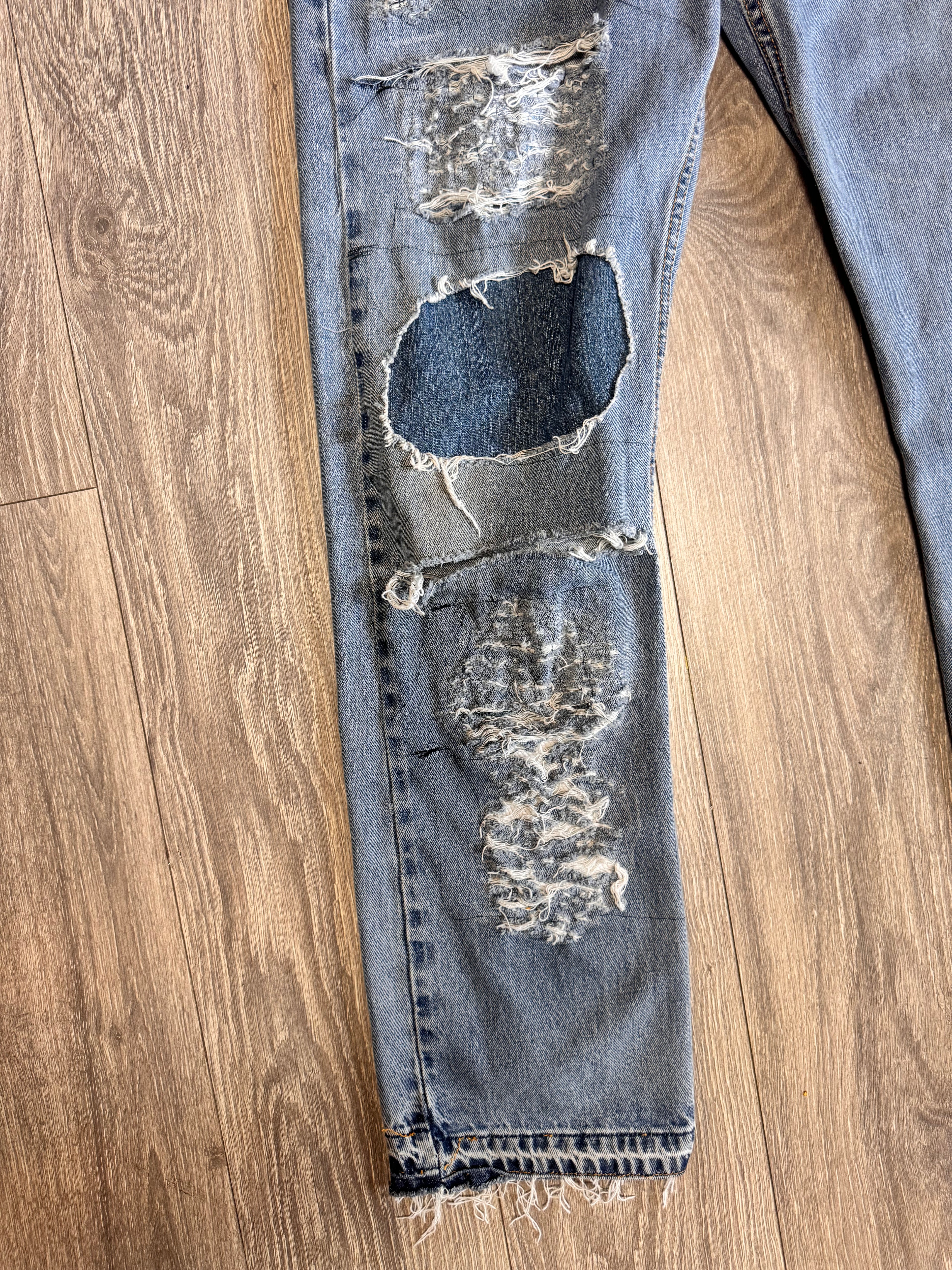 Split repair denim 36W 34L