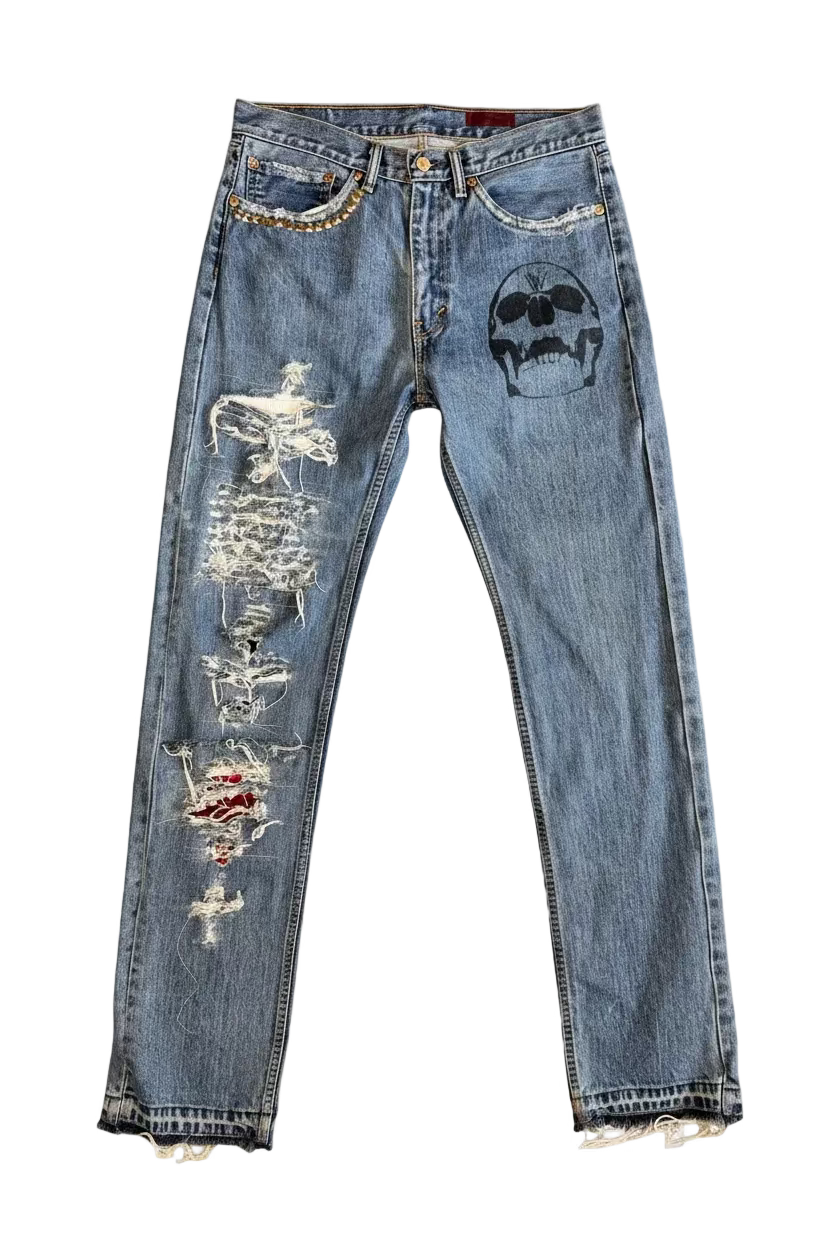 Split repair denim 34W 36L