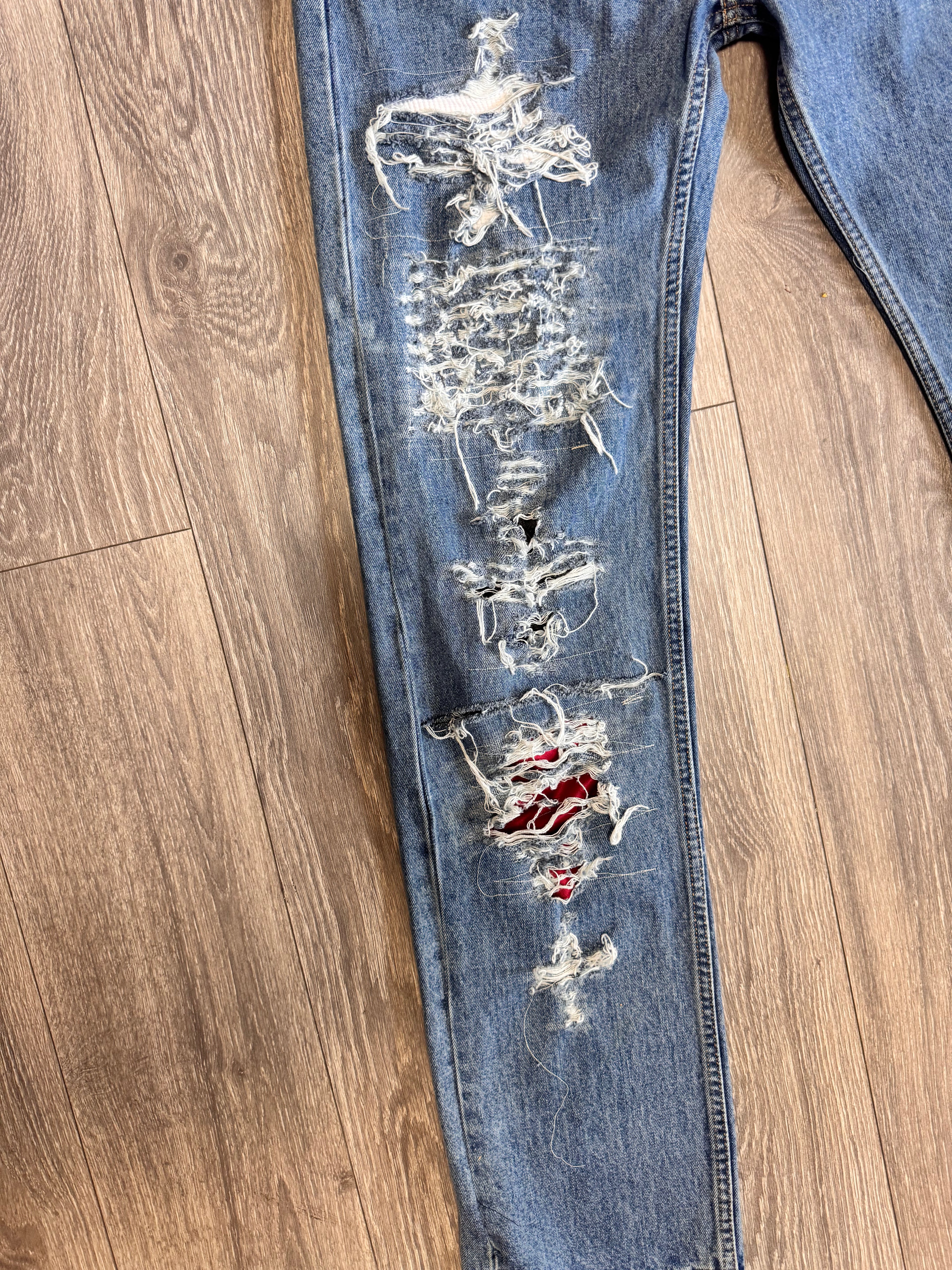 Split repair denim 34W 36L