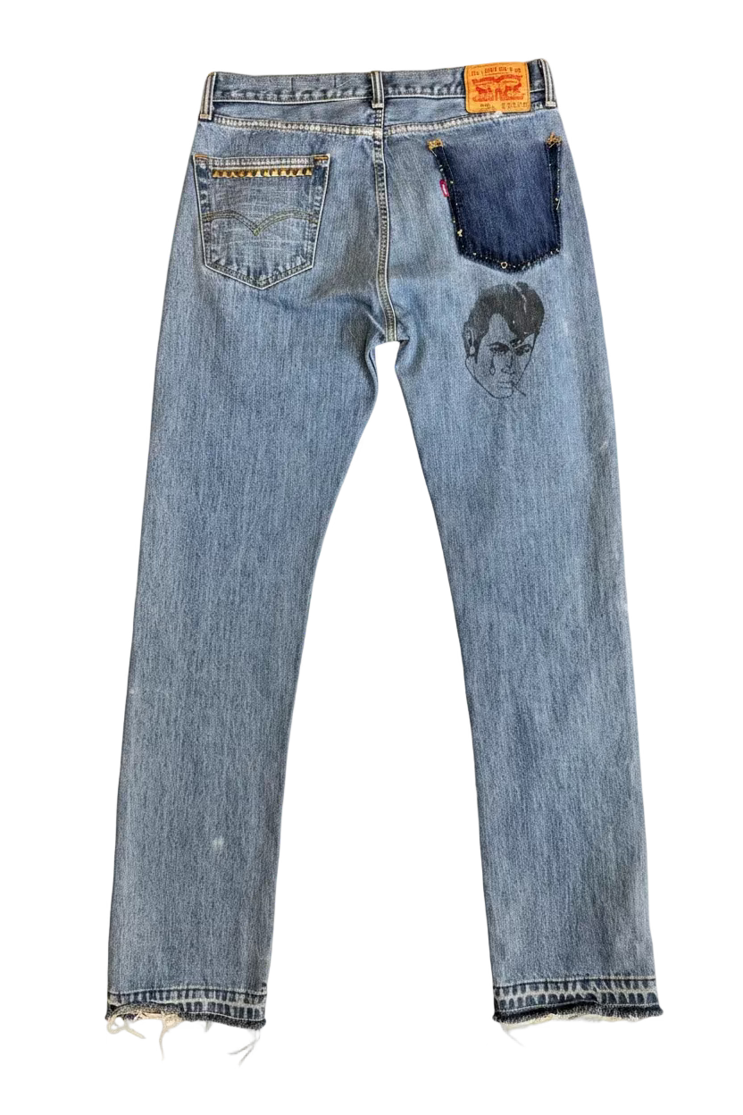 Split repair denim 34W 36L