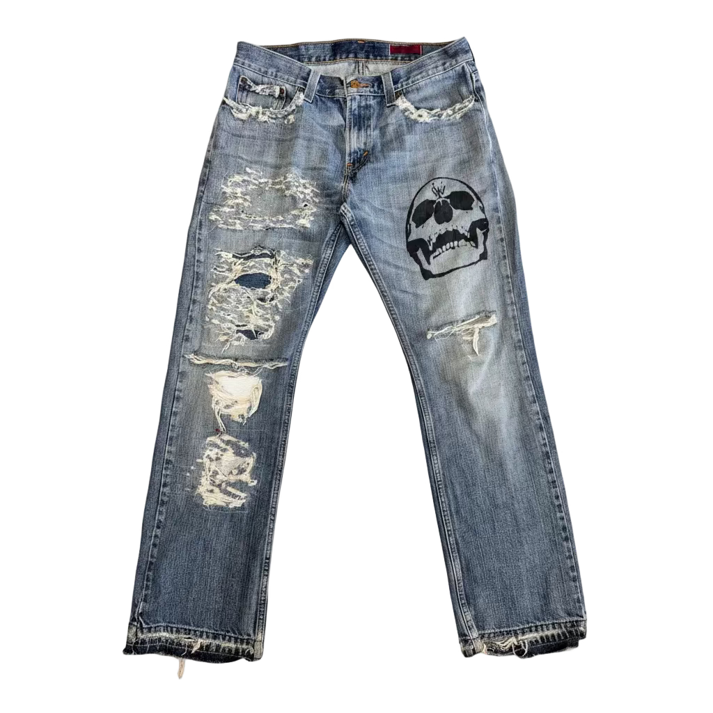 Split repair denim 32W 30L