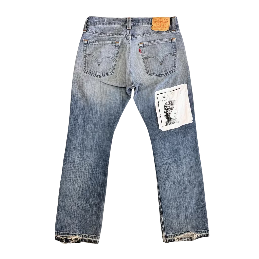 Split repair denim 32W 30L